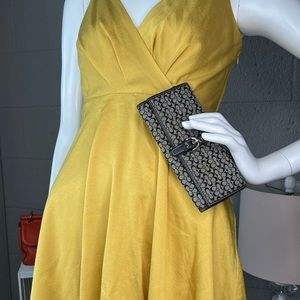 Vintage black coach buckle wallet